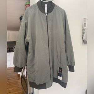 Lululemon long bomber jacket